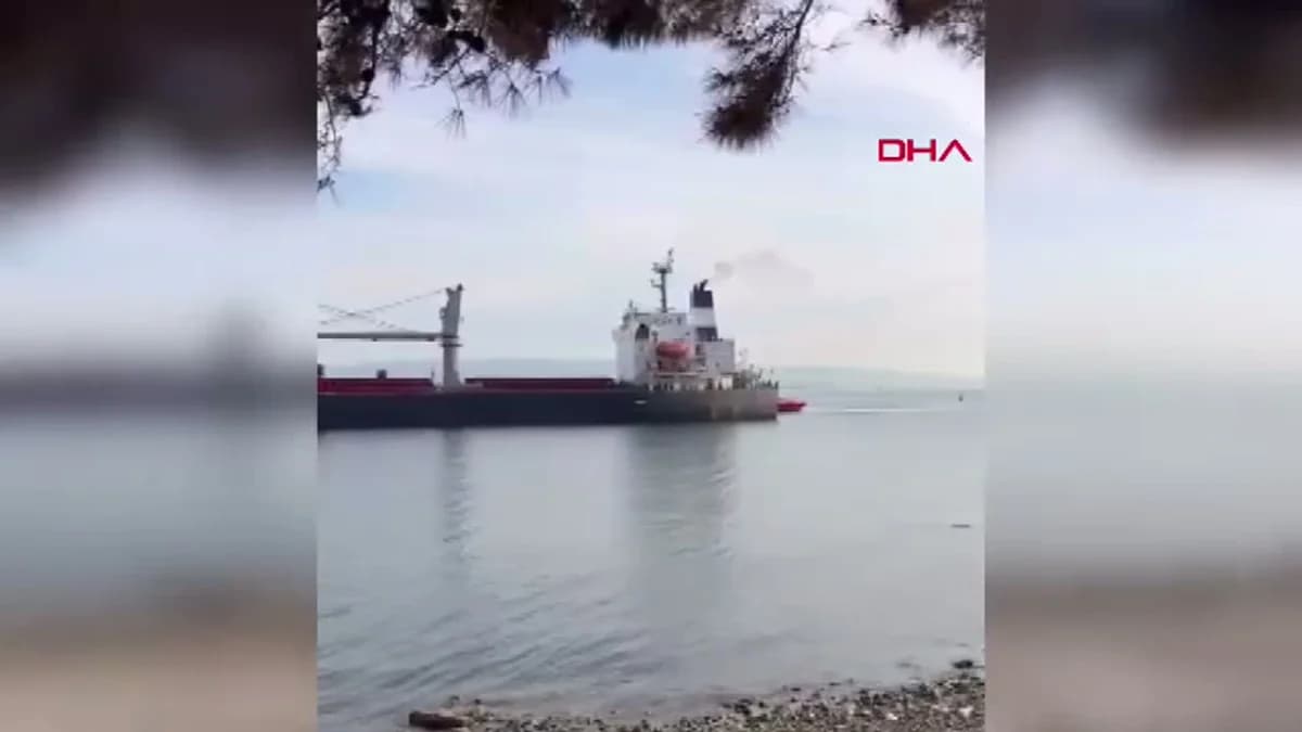 Çanakkale Boğazı’nda Dökme Yük Gemisi Karaya Oturdu