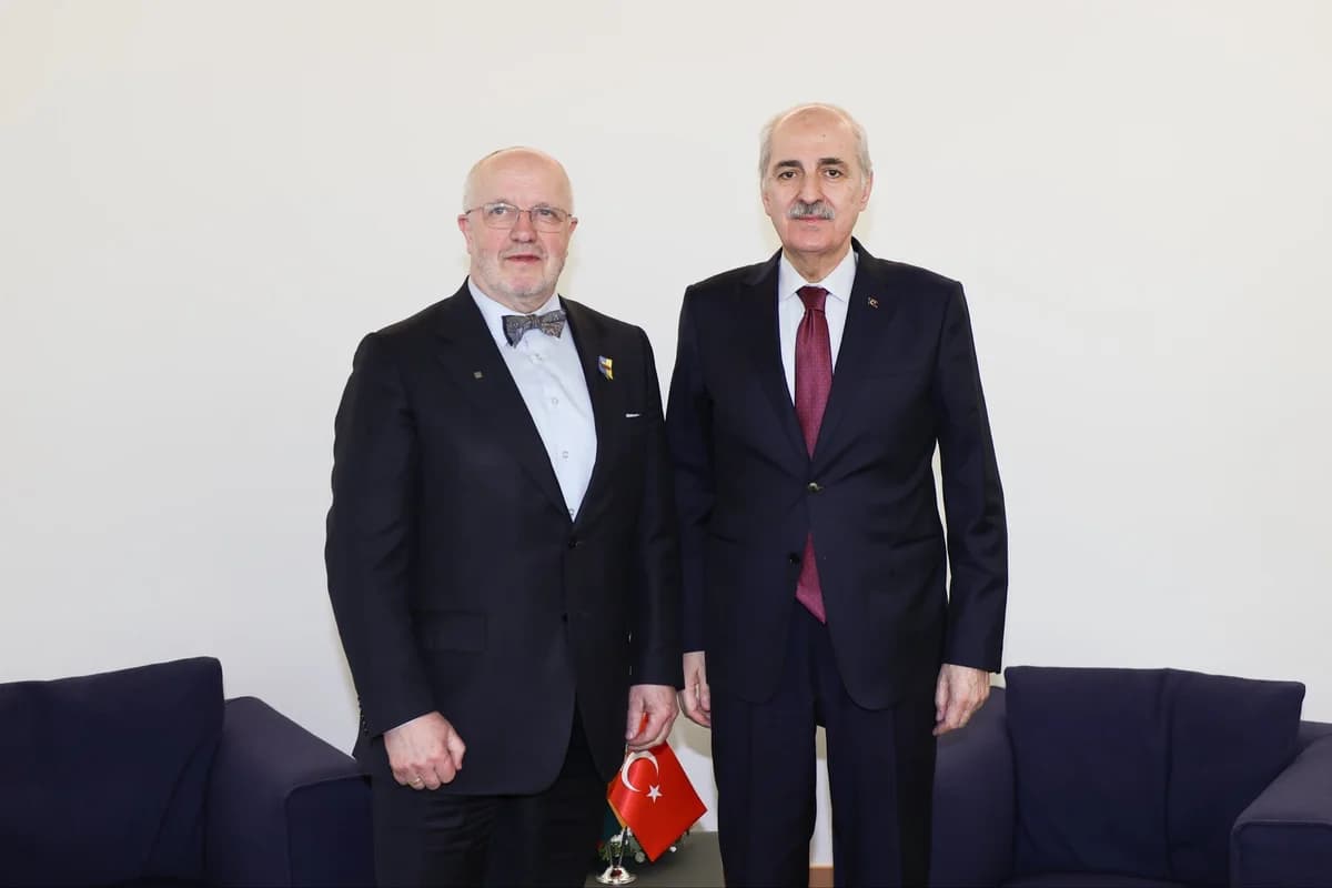 TBMM Başkanı Numan Kurtulmuş, Litvanya Meclis Başkanı Olekas ile Zagreb’de Görüştü