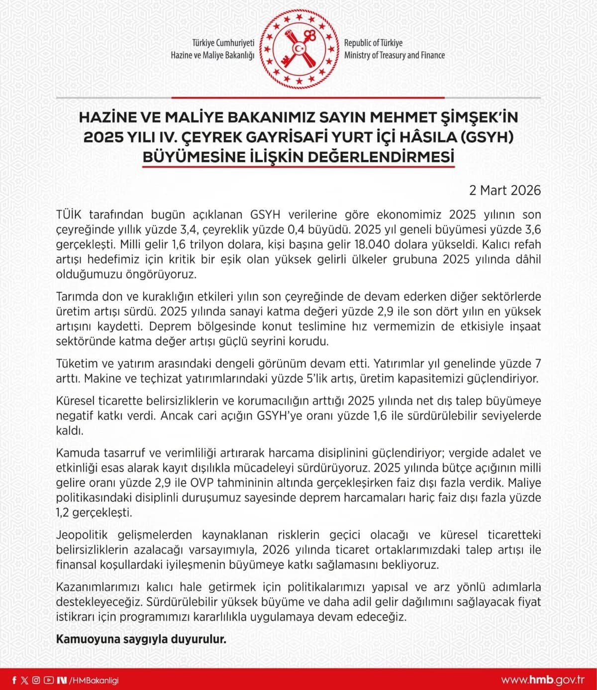 Bakan Şimşek Duyurdu: Türkiye Yüksek Gelirli Ülkeler Grubu’na Girmeye Hazırlanıyor!