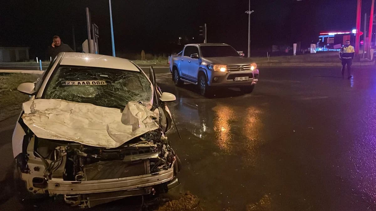 Edirne İpsala’da Zincirleme Trafik Kazası
