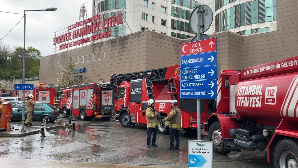 Sarıyer Hamidiye Etfal Hastanesi’nde Panik Yaratan Yangın: Acil Servis Boşaltıldı