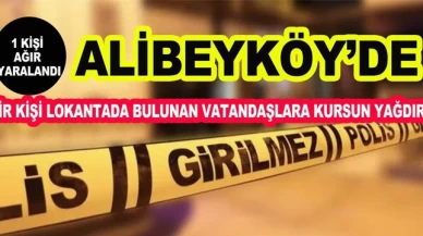 Alibeyköy'de bir şahıs aracını durdurarak lokanta önünde bulunan kişilere silahla saldırdı.