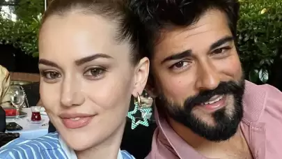 Eşinden Fahriye Evcen'e tatil dönüşünde çiçekli karşılama