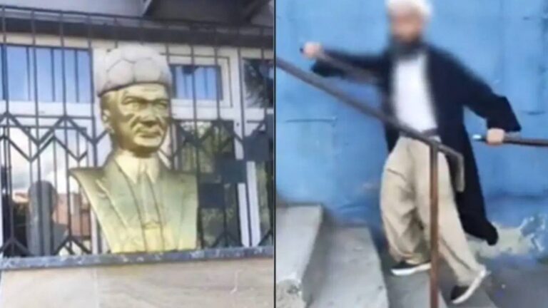 Okul Bahçesine Kılıçla Girdi, Atatürk’e Hakaret Etti: Tutuklandı