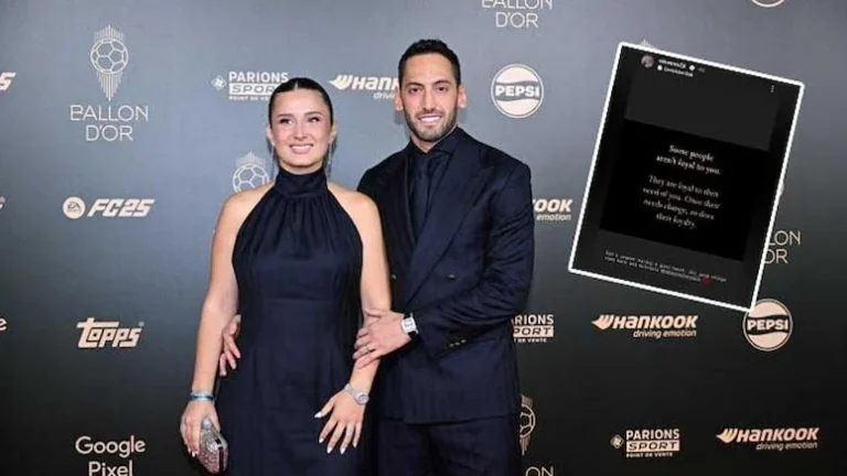 Hakan Çalhanoğlu’na Eleştiriler Büyürken Eşinden Manidar Mesaj